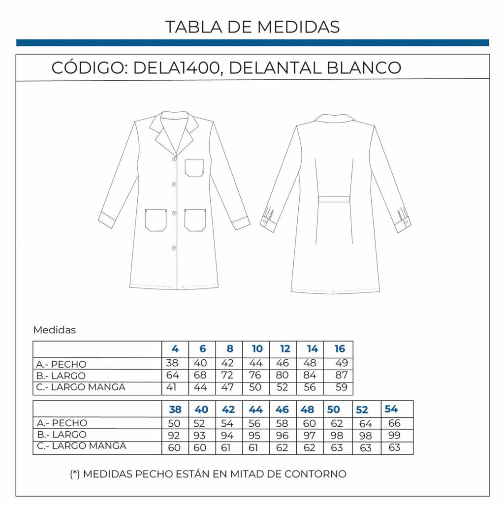 Delantal Escolar Blanco