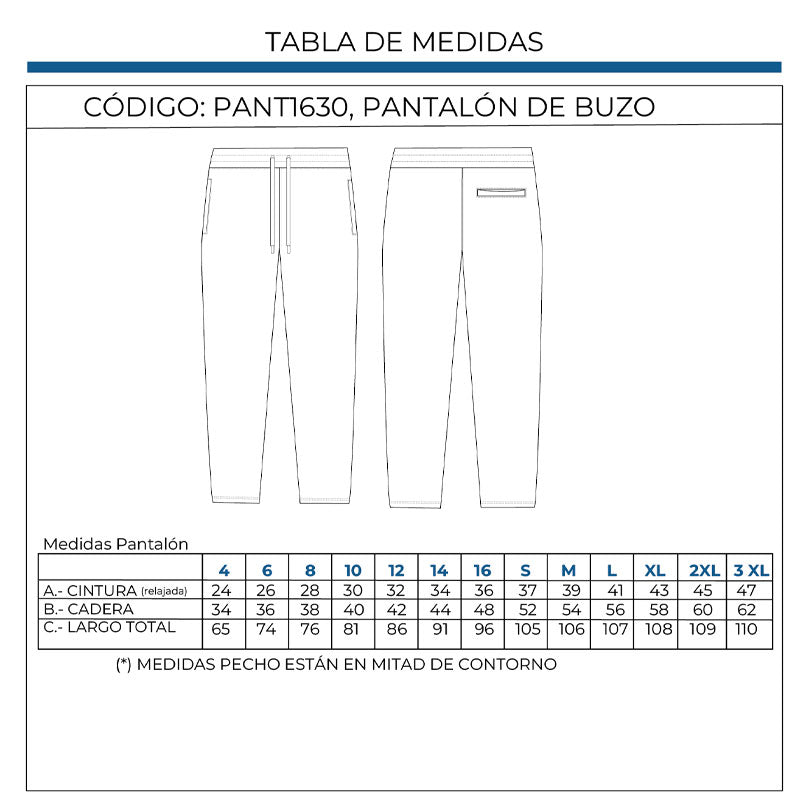 Pantalón de Buzo Escolar Azul Marino, Unisex