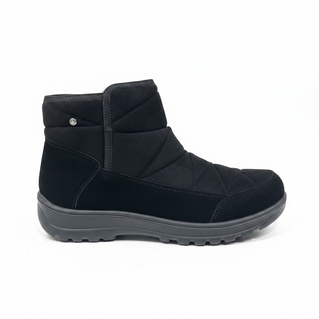 Botín Acolchado Negro Invierno - 35