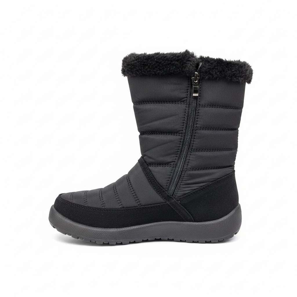 Bota nieve negra toe izquierda