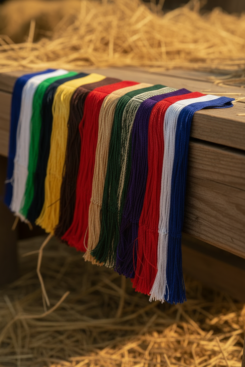 Chasquillas de cerca colgando de mesa