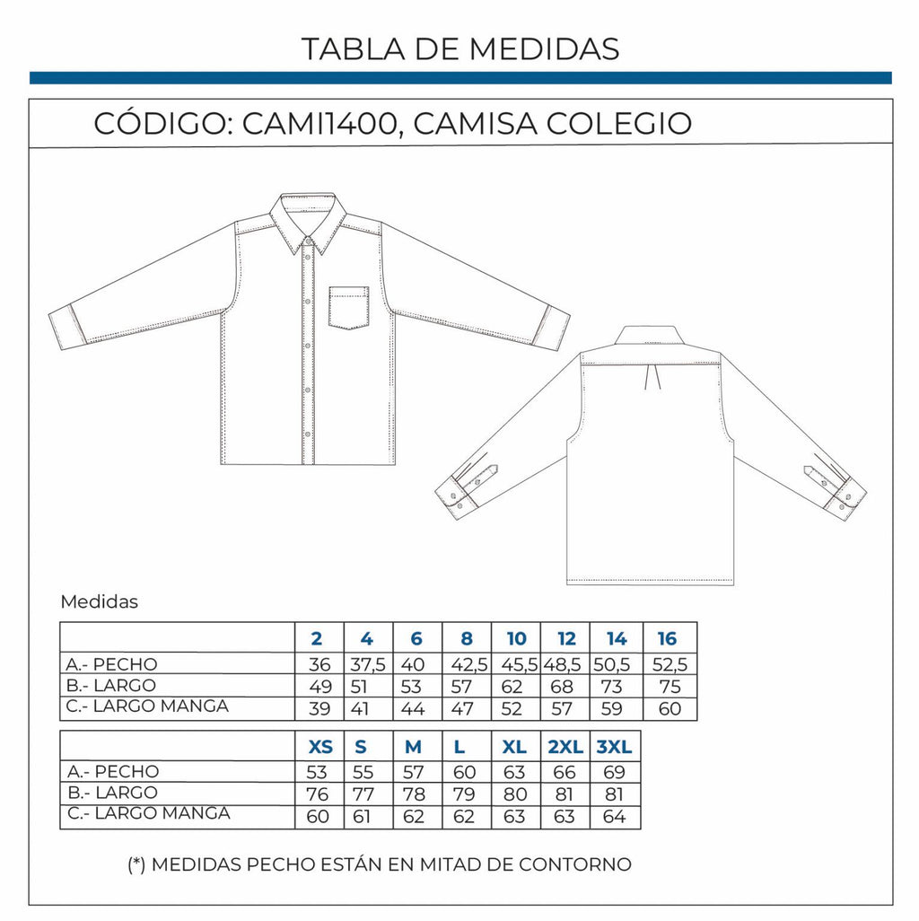 Camisa Escolar Blanca