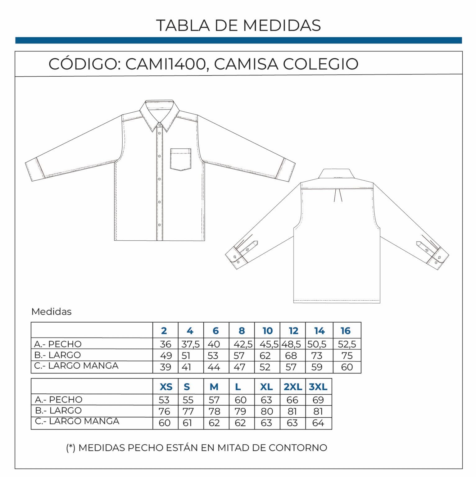 Camisa Escolar Blanca