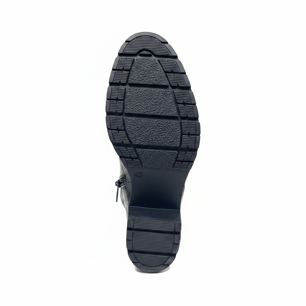Botín chelsea negro - suela lug negra