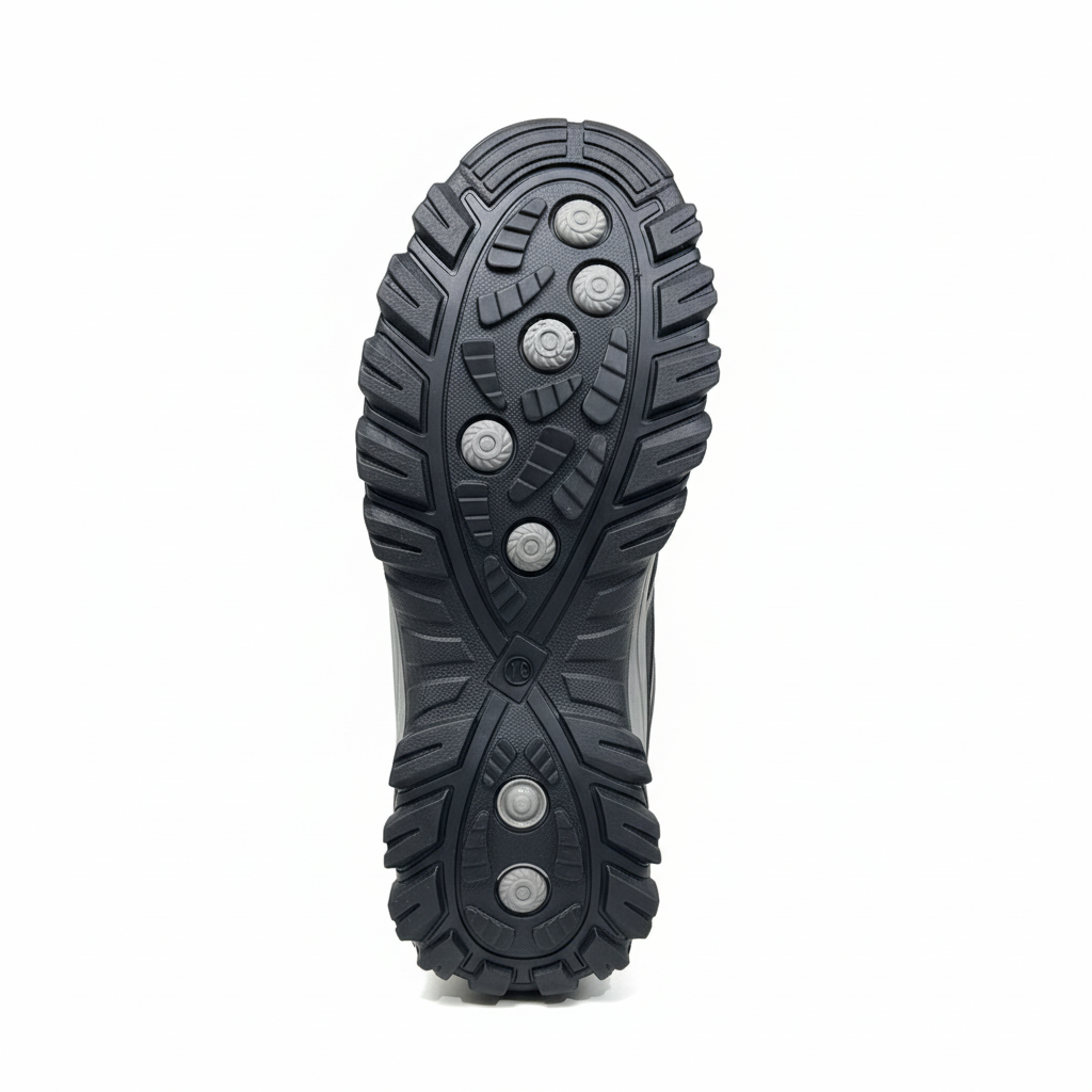 Zapatilla outdoor negra - suela