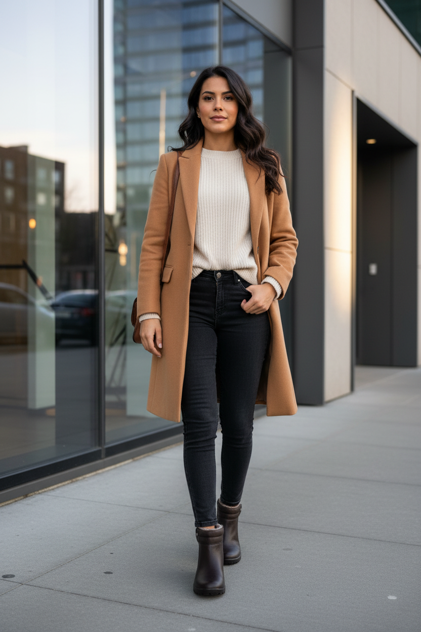 Mujer latina con botines