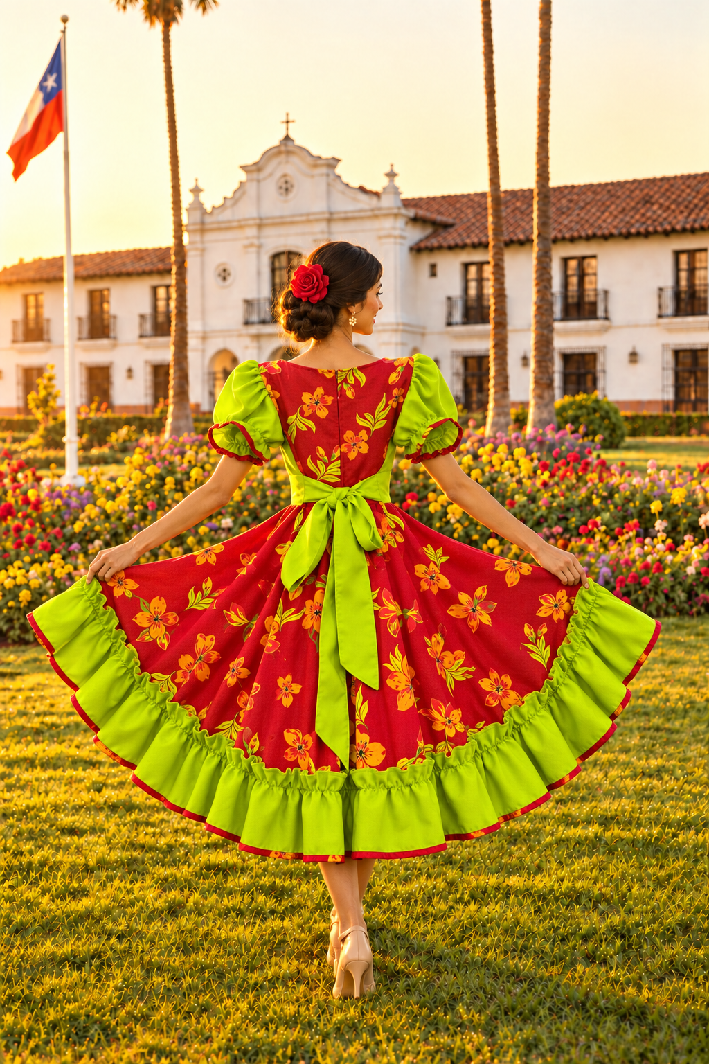 Vestido Rojo Vista Trasera