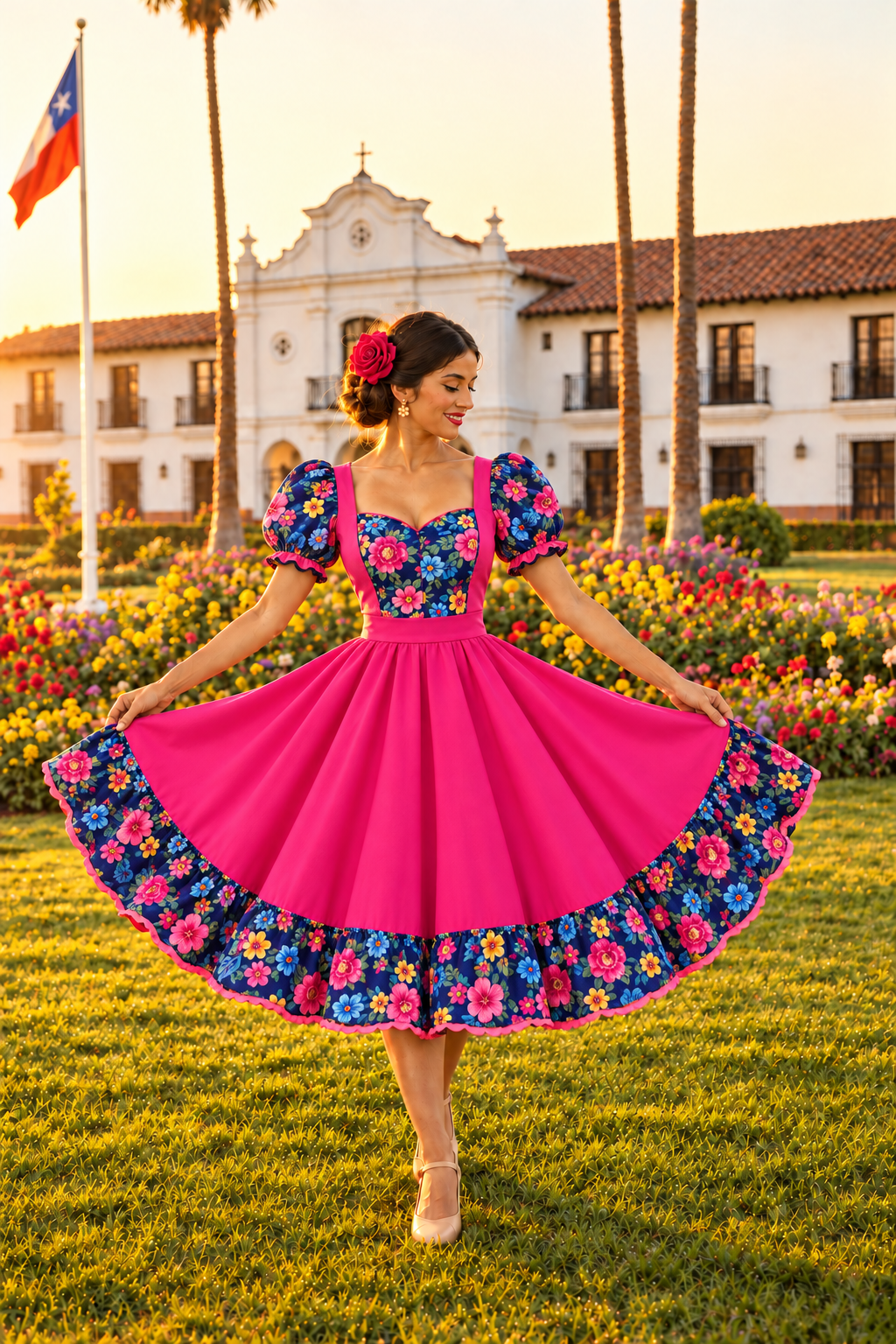 Vestido Rosado Réplica Exacta