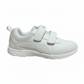 Zapatilla blanca doble velcro vista lateral