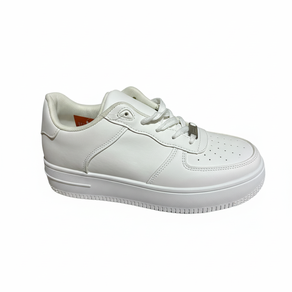 Zapatilla blanca vista lateral