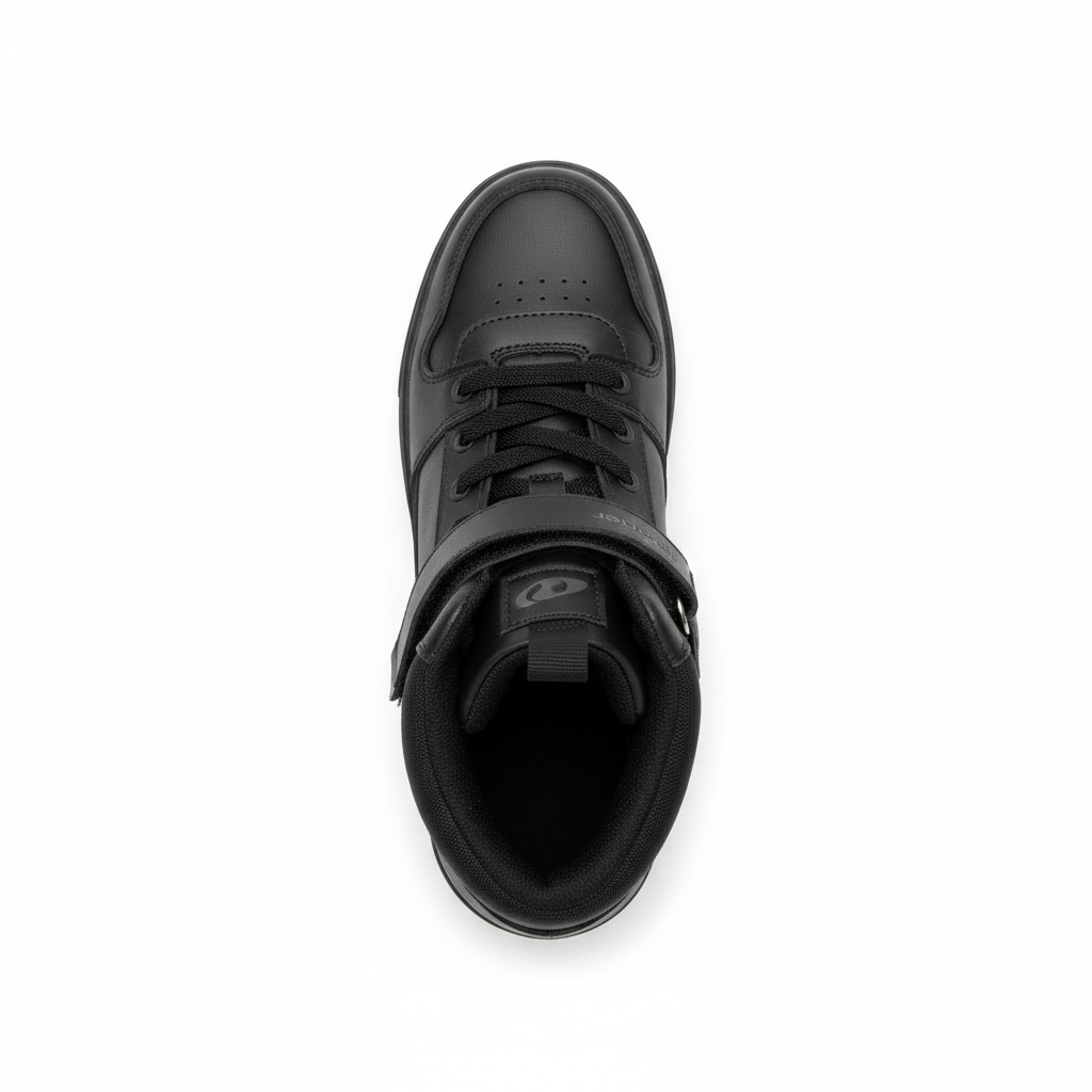 Zapatilla con caña y velcro vista superior