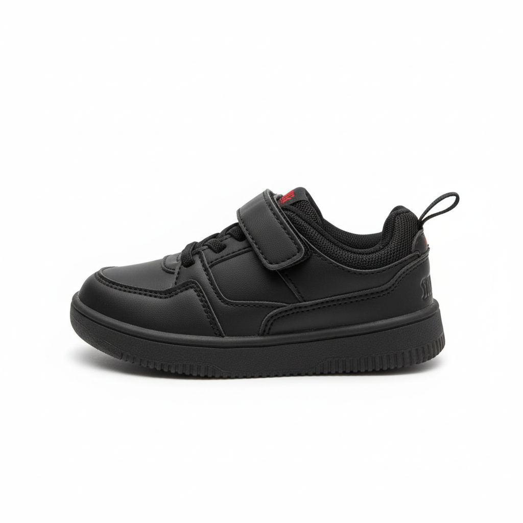Zapatilla Spider-Man negra vista lateral
