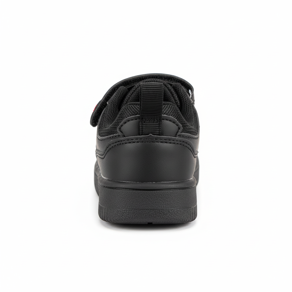 Zapatilla Spider-Man negra vista trasera